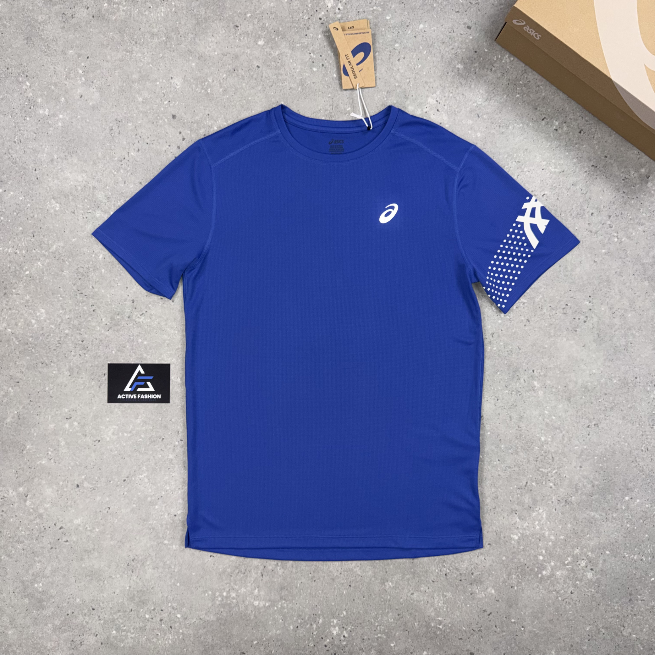 Asics Icon T-Shirt Dark Cobalt & Dark Cobalt 7” Icon Shorts Set
