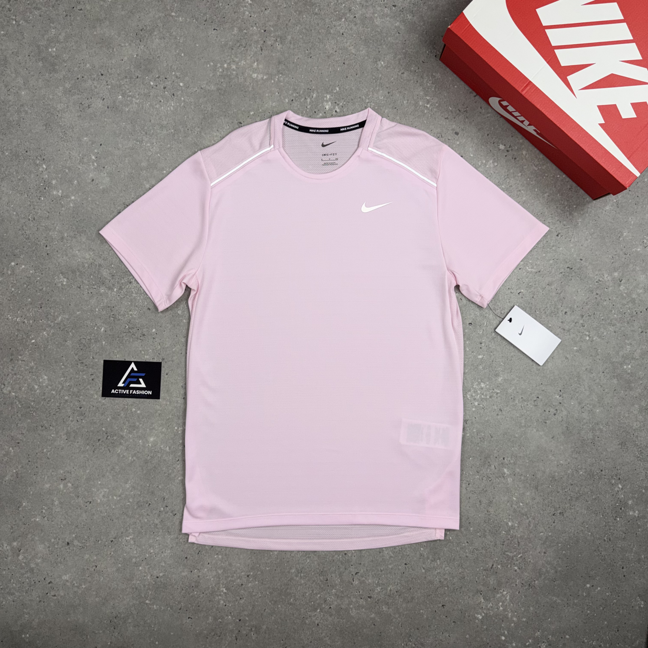 Nike Miler T-Shirt Pink Foam & Grey 7" Challenger Short Set