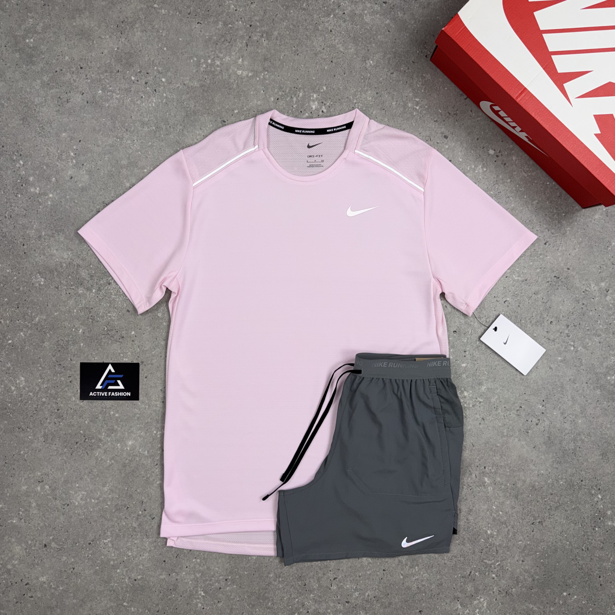 Nike Miler T-Shirt Pink Foam