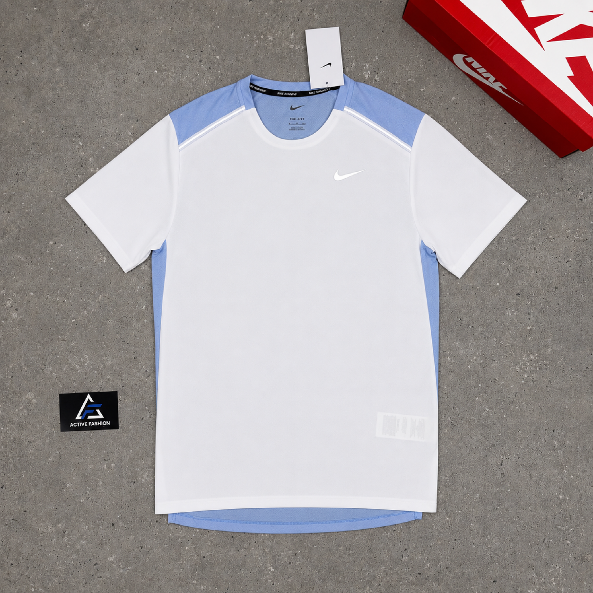 Nike Miler 1.0 White/Cobalt & Grey 7" Challenger Short Set
