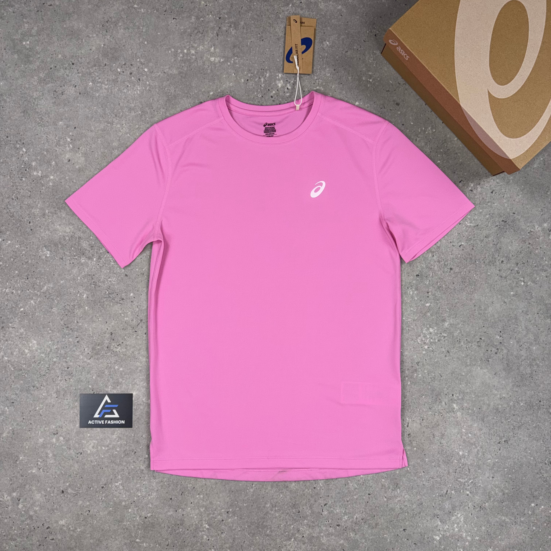 Asics Core T-Shirt & Shorts Set - Pink Bubblegum/Black