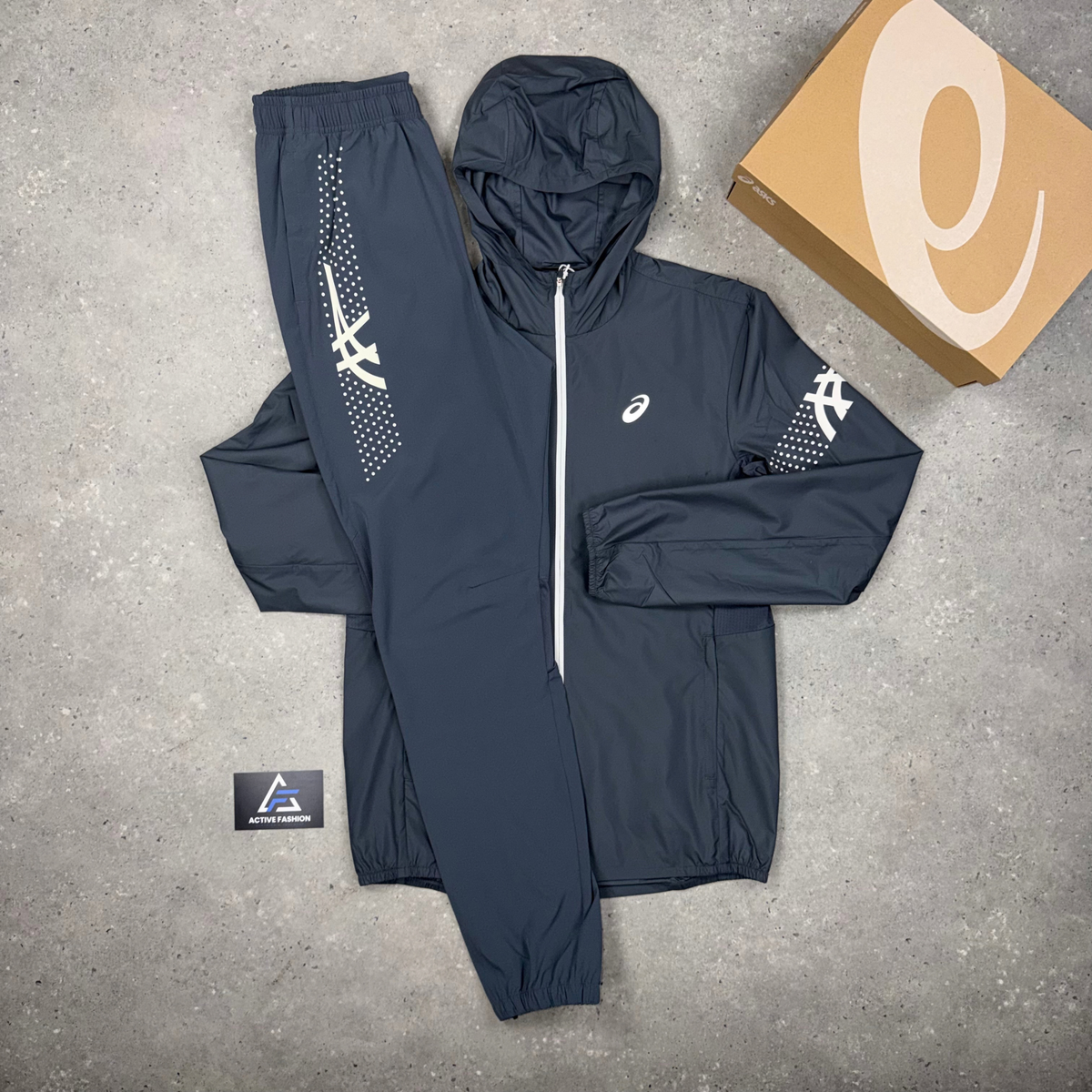 Asics Icon Jacket & Pants Set Carrier Grey