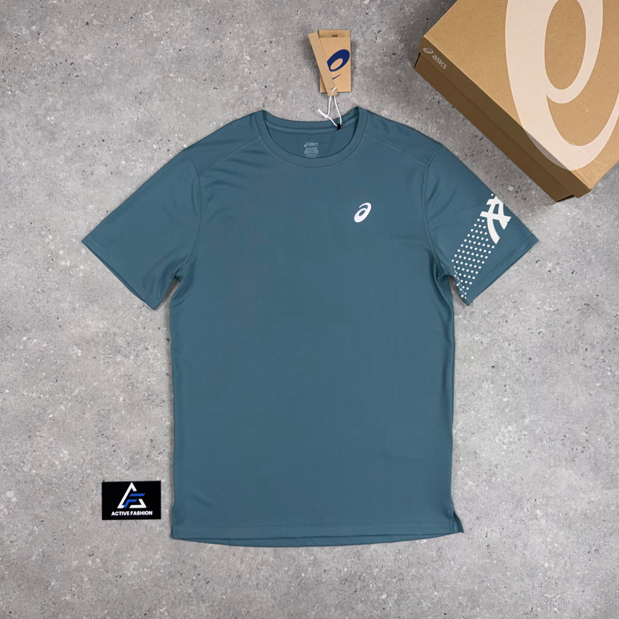 Asics Icon T-Shirt & Shorts Set Foggy Teal
