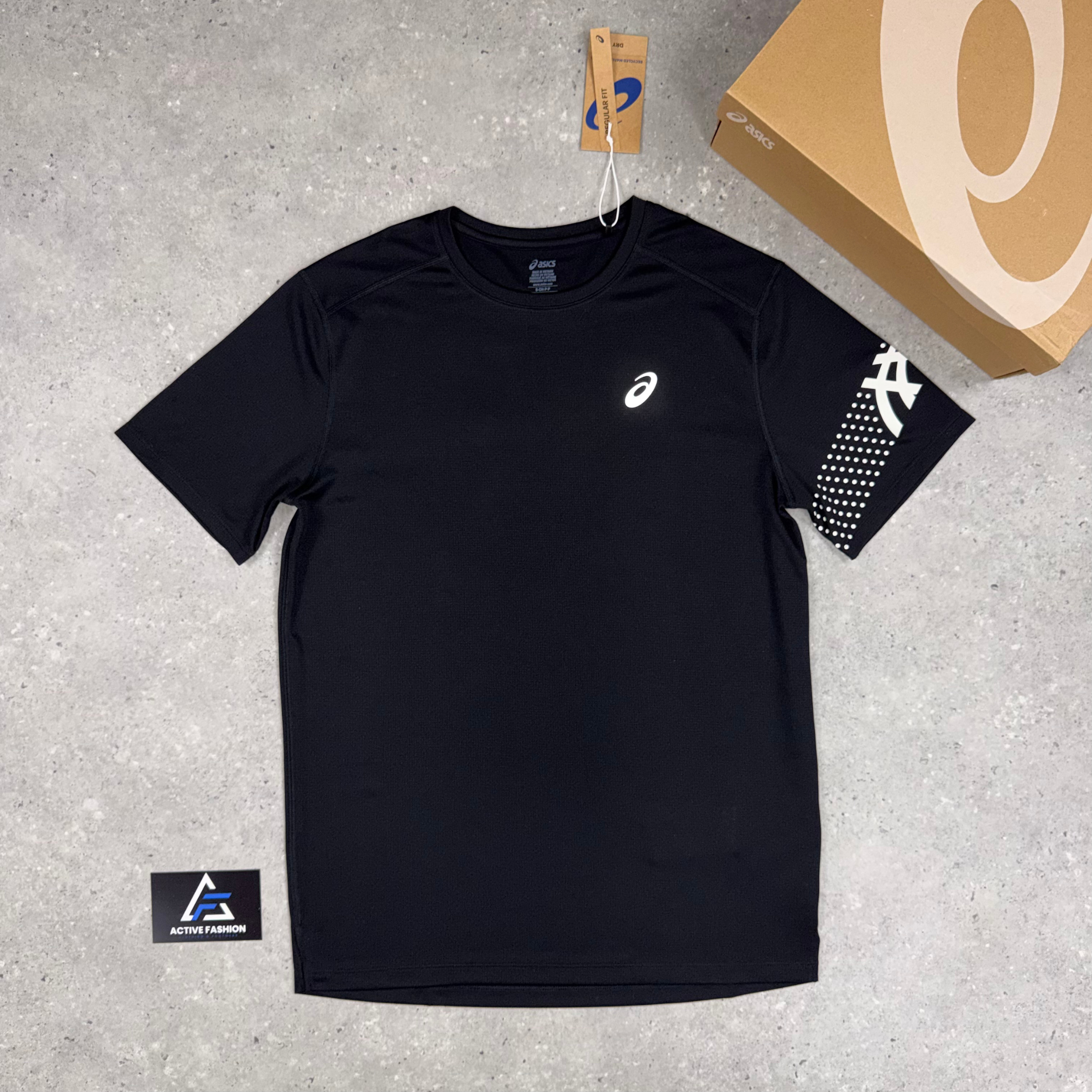 Asics Icon T-Shirt & Shorts Set Black