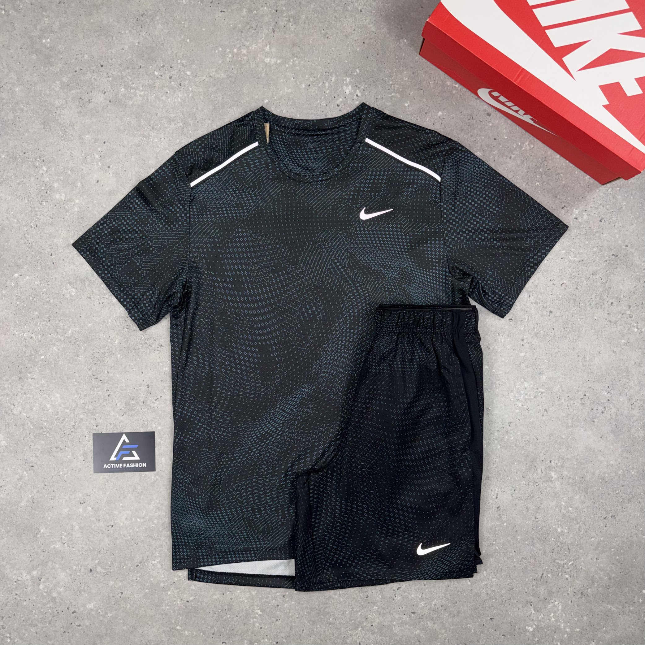 Nike Festival 2.0 Black T-Shirt & Shorts Set