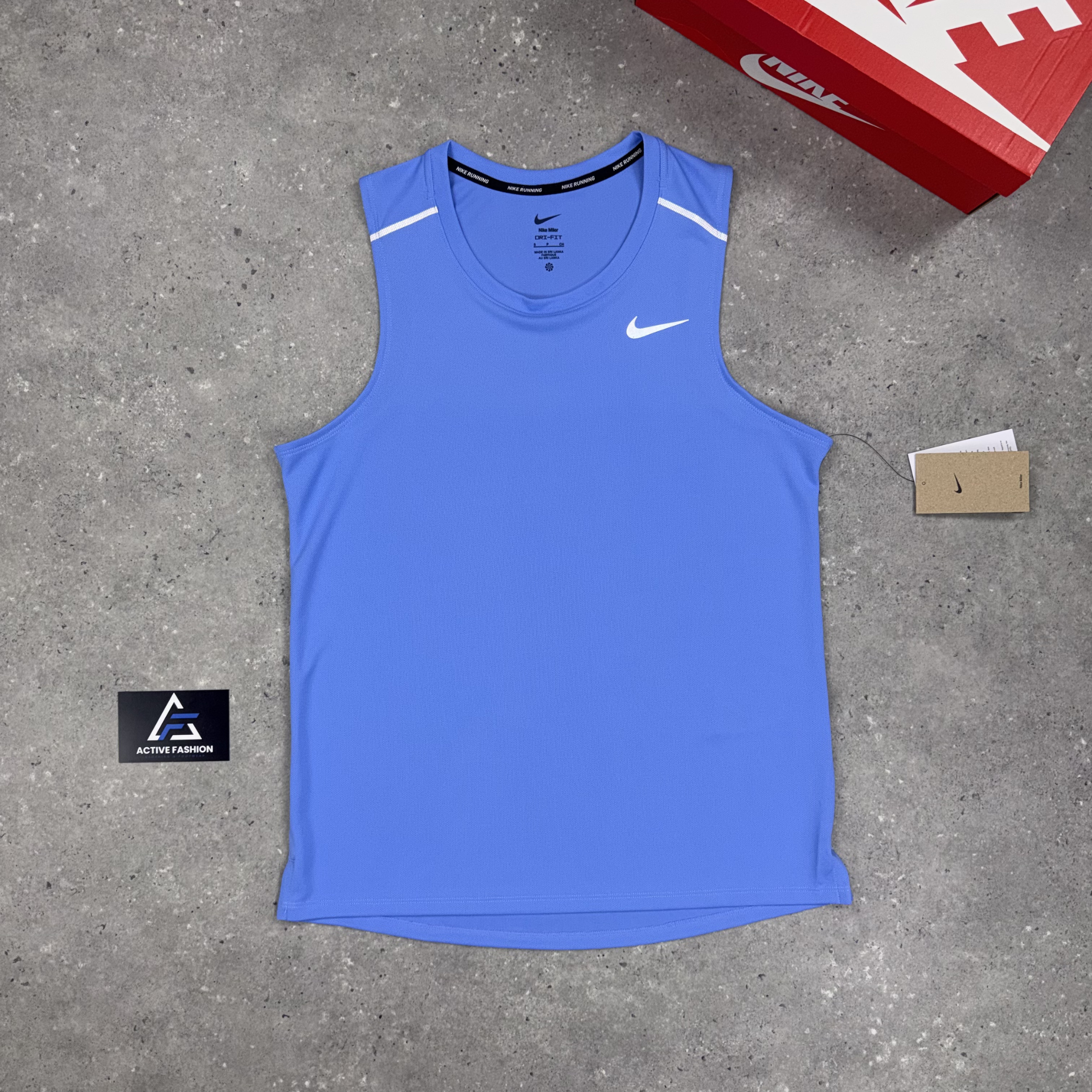 Nike Miler Vest 1.0 Pulse Blue & Grey 5" Flex Stride Short Set