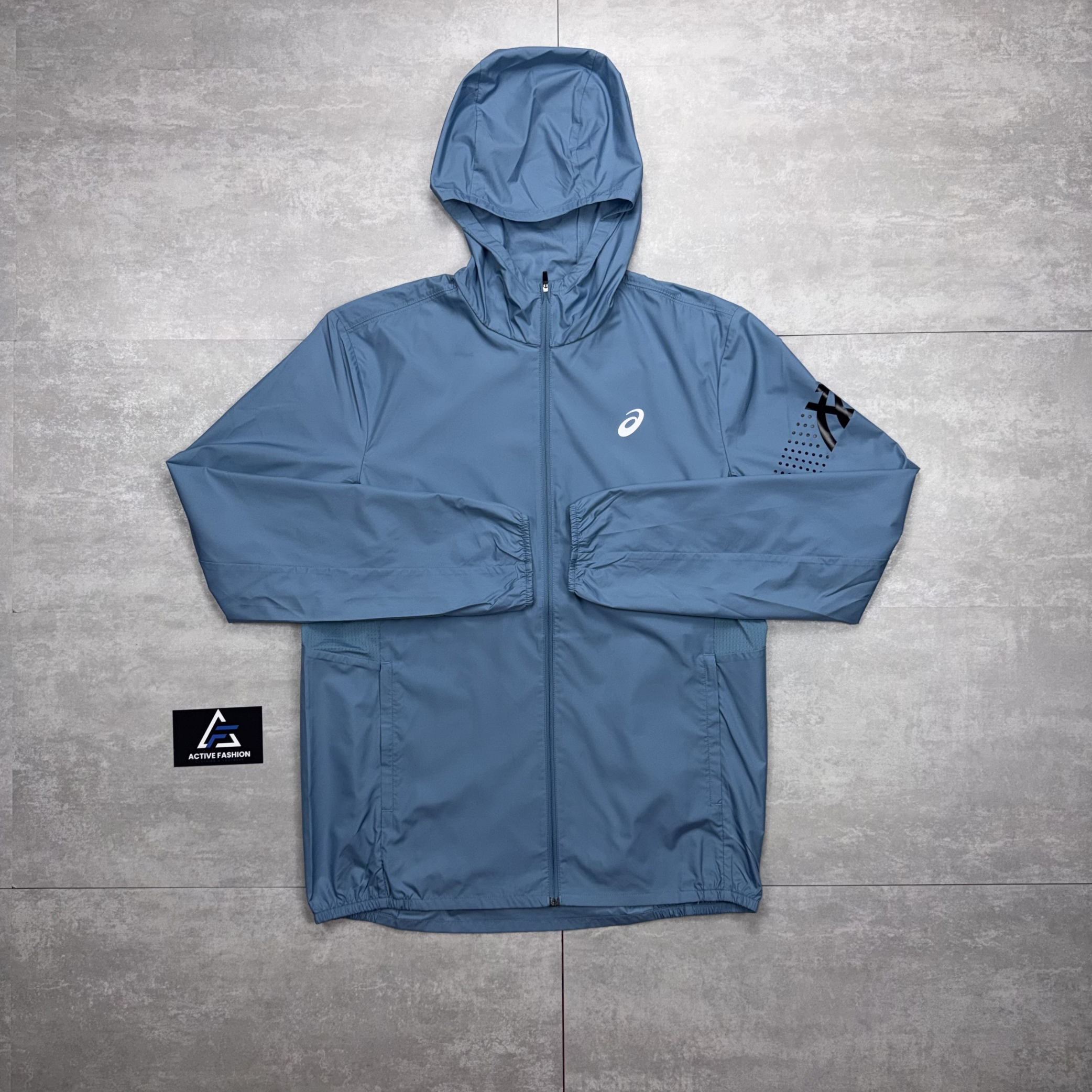 Asics Icon Windbreaker Jacket Light Blue & Light Blue Asics Icon Shorts Set