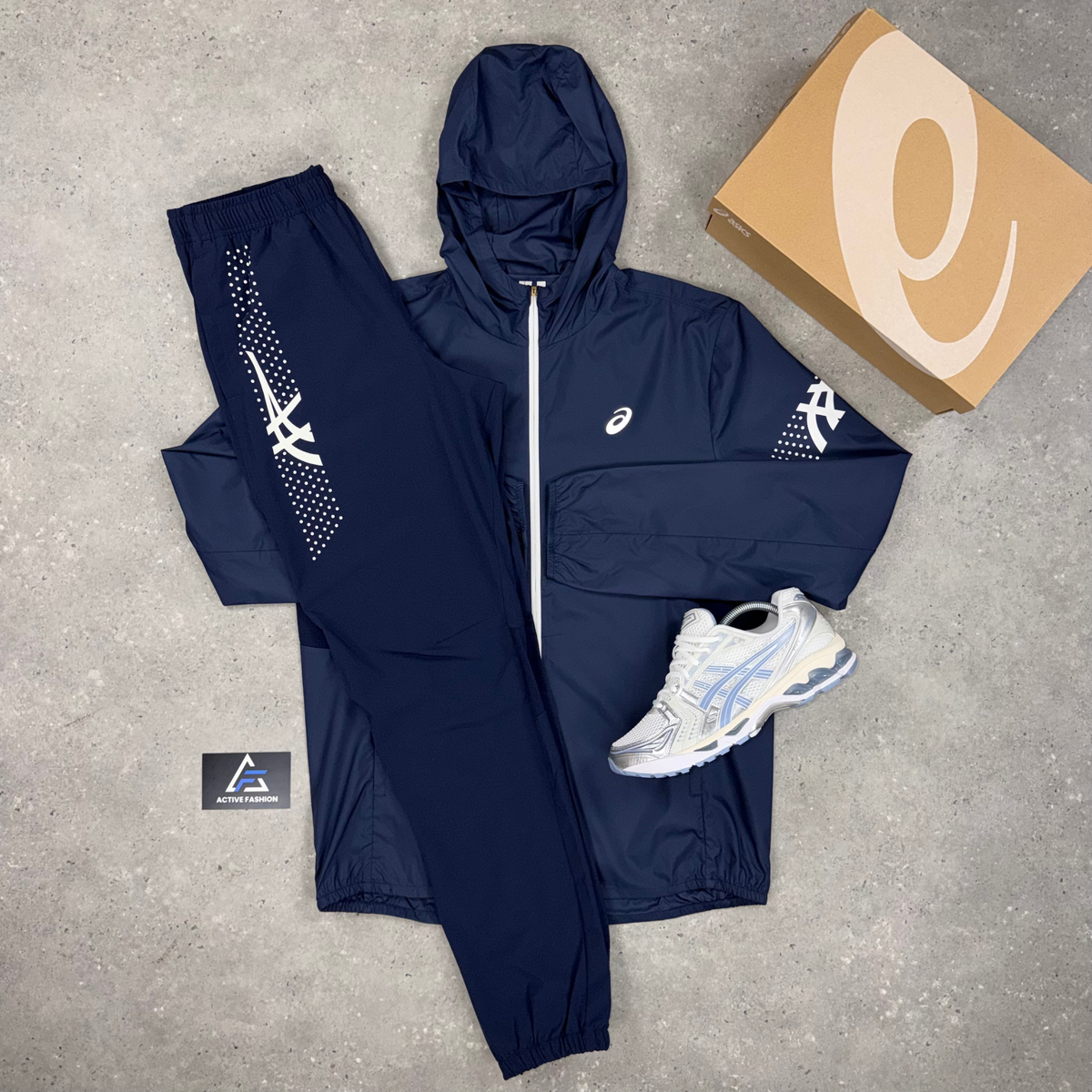 Asics Icon Jacket & Pants Set Midnight Navy