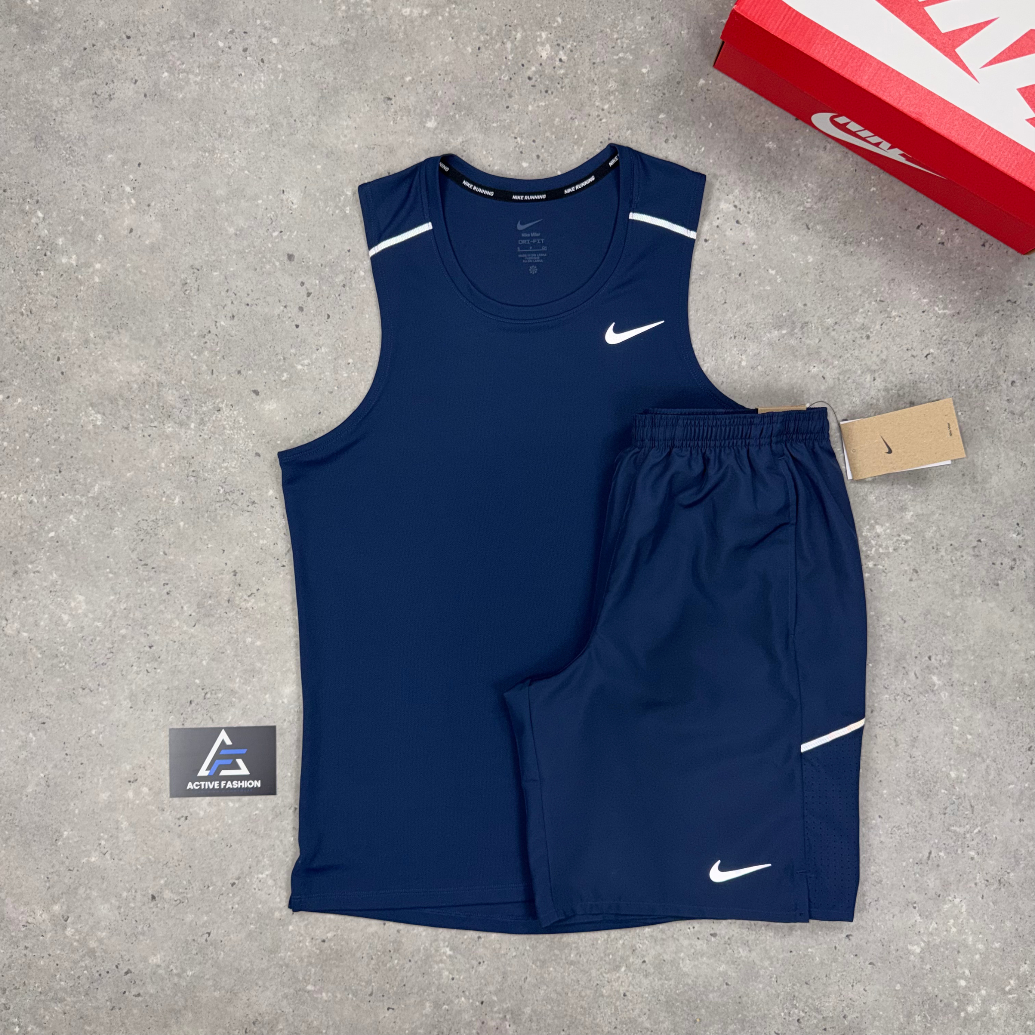 Nike Miler Vest 2.0 & 7” Challenger Set Navy