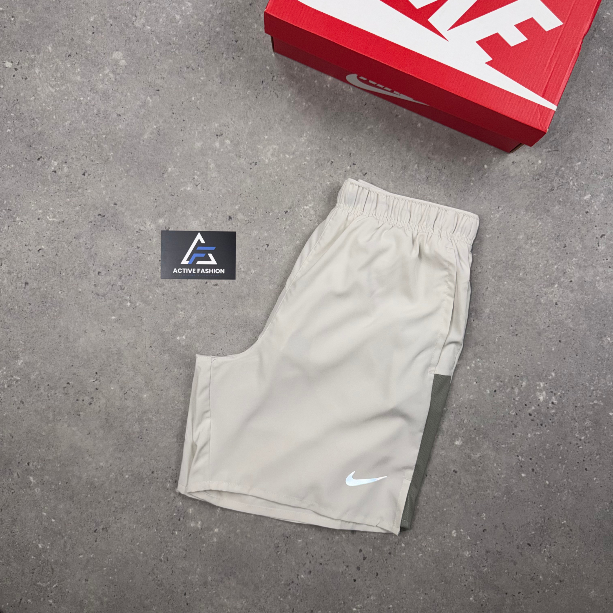 Nike UV Windrunner Jacket & 7” Challenger Shorts Set Beige