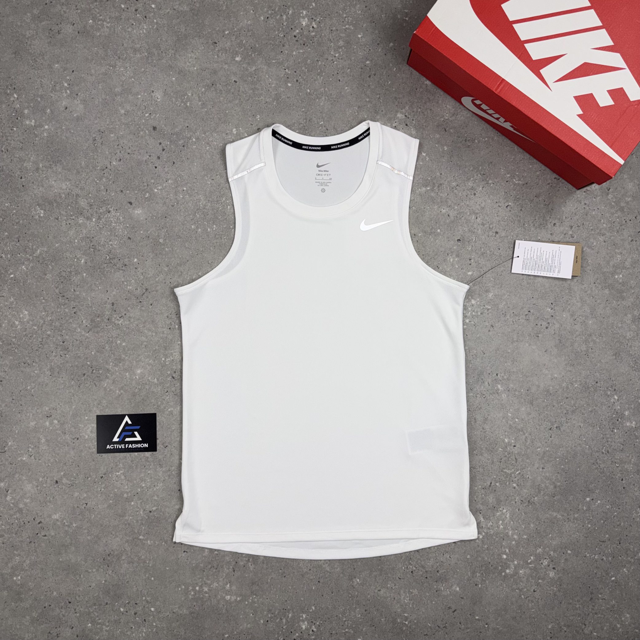Nike Miler Vest 1.0 Ice White & Grey 5" Flex Stride Short Set