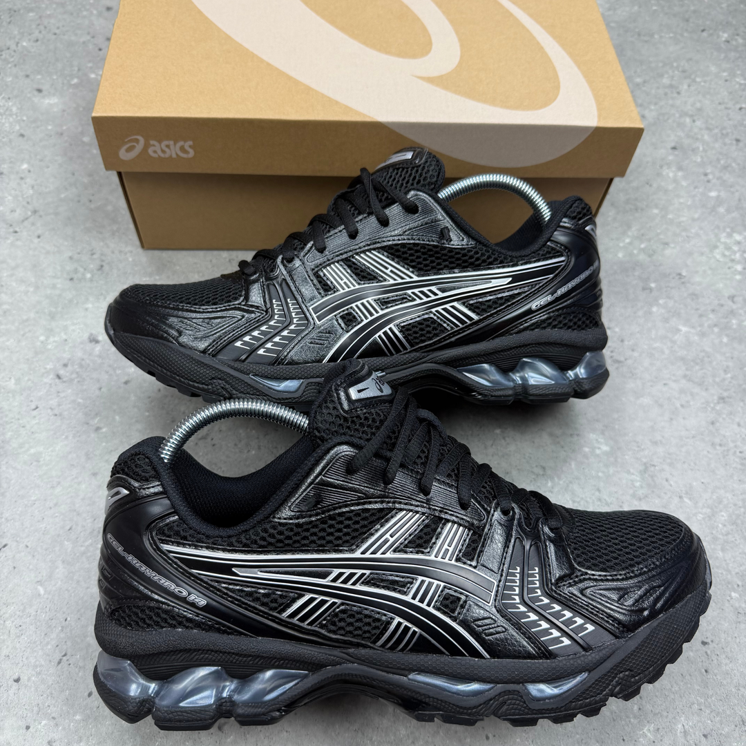 Asics Gel Kayano 14 Black Pure Silver trainers