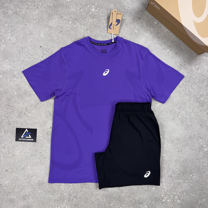 Asics Seamless Midnight Purple t-shirt, view 2