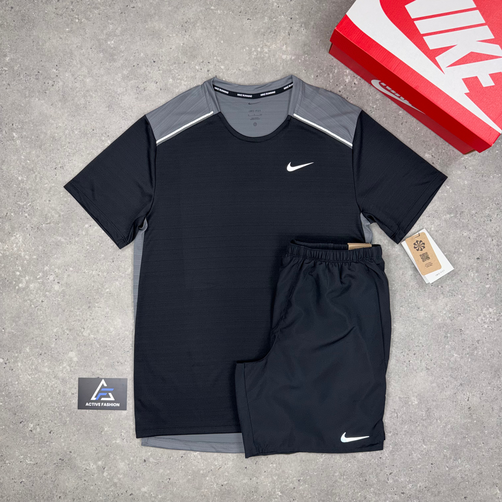 Nike Miler Black Grey t-shirt, view 2